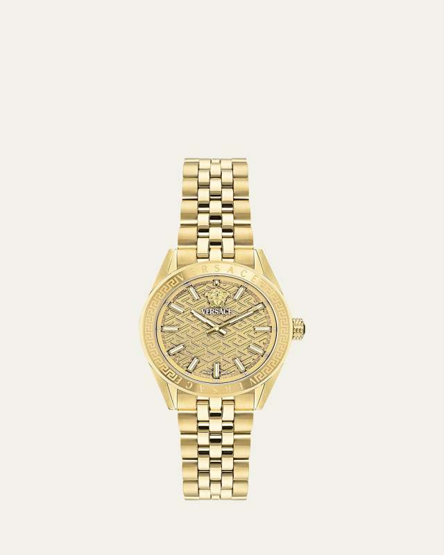 V-Code 36mm IP Yellow Gold Bracelet Watch